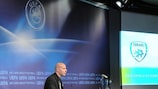 Ori Shilo, chief executive of the Israel Football Association, at the qualifying draw
