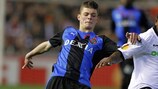 Goalscorer Maxime Lestienne in action for Club Brugge
