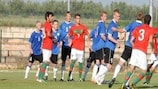 Action from the Portugal-Estonia game