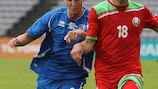 Denis Polyakov (right) believes Belarus can reach the Olympics