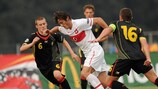 Turkey's Orhan Gülle in action during his side's draw against Belgium