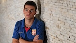 Serbia captain Uroš Čosić is in determined mood