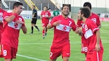 Şahin Aygüneş of Turkey (No7) celebrate his goal