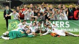 España celebra su victoria en la final de 2011