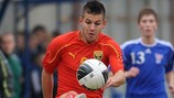 FYROM goalscorer Samir Fazli in action against the Faroe Islands