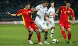 Slovakia captain Filip Kiss (No6) in action against Romania