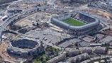 Jerusalem's Teddy Stadium (right)