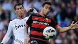 Mallo fends off Real Madrid's Cristiano Ronaldo in the teams' Copa del Rey encounter