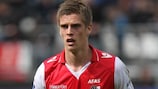 Markus Henriksen in action for his club AZ Alkmaar