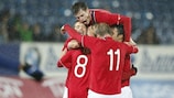 Norway celebrate making it to the finals