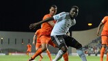 Peniel Mlapa in action in Germany's opening game against the Netherlands