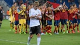 Lewis Holtby shows his disappointment after Germany's elimination