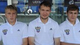 Sergei Bryzgalov, Aleksei Nikitin y Andrei Panyukov