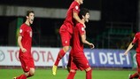 Portugal celebrate on their way to claiming a semi-final berth