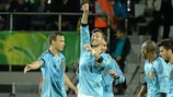 Álvaro Vadillo celebrates scoring Spain's second goal