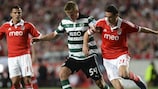 Eric Dier (centre) in action against Benfica last season