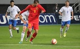Dorian Babunski in action during FYROM's first Group 8 win