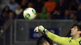Danijel Petković in action for Montenegro Under-21s against Germany