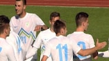 El combinado esloveno sub-21 celebra un tanto