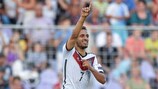 Germany's Hany Mukhtar celebrates scoring the only goal of the final
