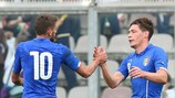 Andrea Belotti celebra su gol con Italia