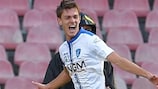 Daniele Rugani celebrates after scoring one of his two Serie A goals this season
