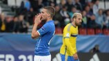 Italy's Simone Verdi shows his disappointment