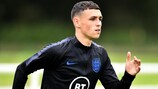 BURTON-UPON-TRENT, ENGLAND - SEPTEMBER 02: Phil Foden trains during an England U21's Media Access day at St Georges Park on September 02, 2019 in Burton-upon-Trent, England. (Photo by Nathan Stirk/Getty Images)