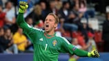 Patrik Carlgren enjoys Sweden's victory against Italy