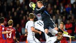 Marc-Andre ter Stegen claims a cross during Germany's draw with the Czech Republic