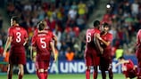 Portugals Spieler enttäuscht nach dem Endspiel