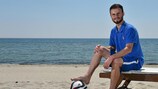 Greece's Petros Orfanidis talks to UEFA.com
