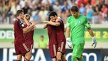 Рамиль Шейдаев празднует рекордный гол