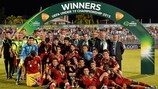 Spain celebrate winning their seventh U19 title in 2015