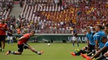 Germany warm-up ahead of their opening game against Italy