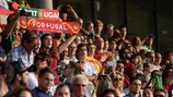 Des fans du Portugal encouragent leur équipe en Allemagne