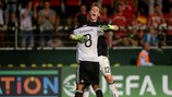 Florian Müller and Benjamin Henrichs celebrate Germany's success