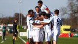 England celebrate the win against Spain that sealed qualification