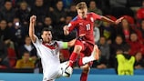 Germany's Kevin Volland (left) in action against Martin Frýdek of the Czech Republic in 2015