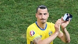 Zlatan Ibrahimović scored Sweden's opener in their last competitive game with Slovakia