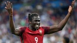 PARIS, FRANCE - JULY 10: Eder of Portugal celebrates after Portugal's 1-0 win against France during the UEFA EURO 2016 Final match between Portugal and France at Stade de France on July 10, 2016 in Paris, France. (Photo by Stanley Chou/Getty Images)