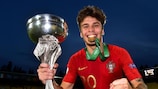 Portugal's Nuno Santos with the trophy