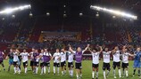 Germany celebrate their matchday two win