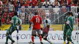 Joel Queirós (not pictured) equalises for Benfica in the final