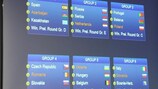 Le tableau du tirage au sort des qualifications du Championnat d'Europe de futsal de l'UEFA 2012