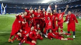 Twente celebrate after defeating Ajax in the Dutch Cup final