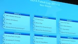 The main round draw results are shown in Nyon