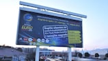 A billboard promoting UEFA Futsal EURO 2012 in Split