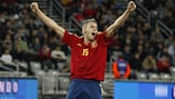 Miguelín festeja o primeiro golo do UEFA Futsal EURO 2012