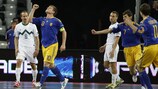 Valeriy Legchanov jubelt über seinen Treffer zum 2:0 für die Ukraine
